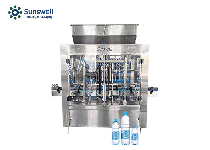 8 Nozzles Linear Mineral Water Filling Capping Machine  UL Certification