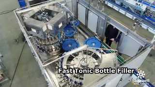 Línea de llenado de bebidas tónicas con botella de vidrio de 12000 BPH y 2 oz