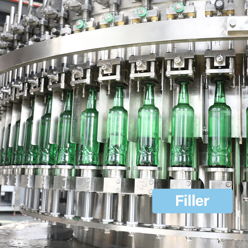 Automatic Glass Bottle Beer 3-in-1 Bottling Machine Washing Filling Sealing Integrated Equipment