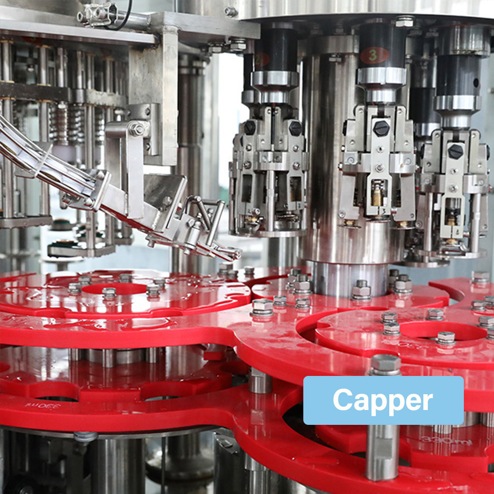3-in-1 Automatic Rinsing Filling Capping Machine for Glass Bottle Beer Bottling Production Line