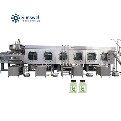 Máquina de elaboración de jugo de frutas comercial de alta precisión Super limpio desinfectante lavadora bomba peristáltica relleno sellador