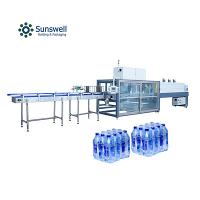 Máquina de envasado de plástico de jugo aromatizado para bebidas refrescantes con película de PE para botellas de vidrio